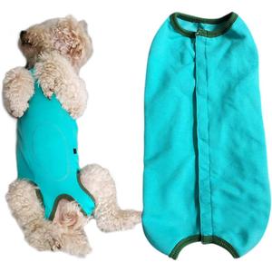 Dogs Recovery Suit Post Surgery Shirt for Puppy, Wound Protective Clothes for Little Animals(Blue-xs)