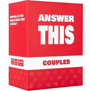 Answer This - Do You Really Know Your Partner? - Couples Game for Adults - 150 Conversation Cards for Date Night or Valentines  Anniversary or Engagement Gift