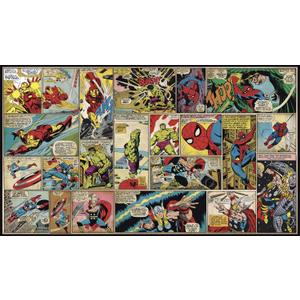 RoomMates JL1398M Marvel Comic Panel XL Water Activated Spray and Stick Removable Wall Mural 6' X 10.5'