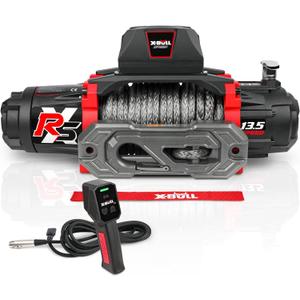X-BULL Winch-13500 lb. Load Capacity Electric Winch -12V DC Power for Towing Truck Off Road, 2 in 1 Wireless Remote,13500 XRS Series