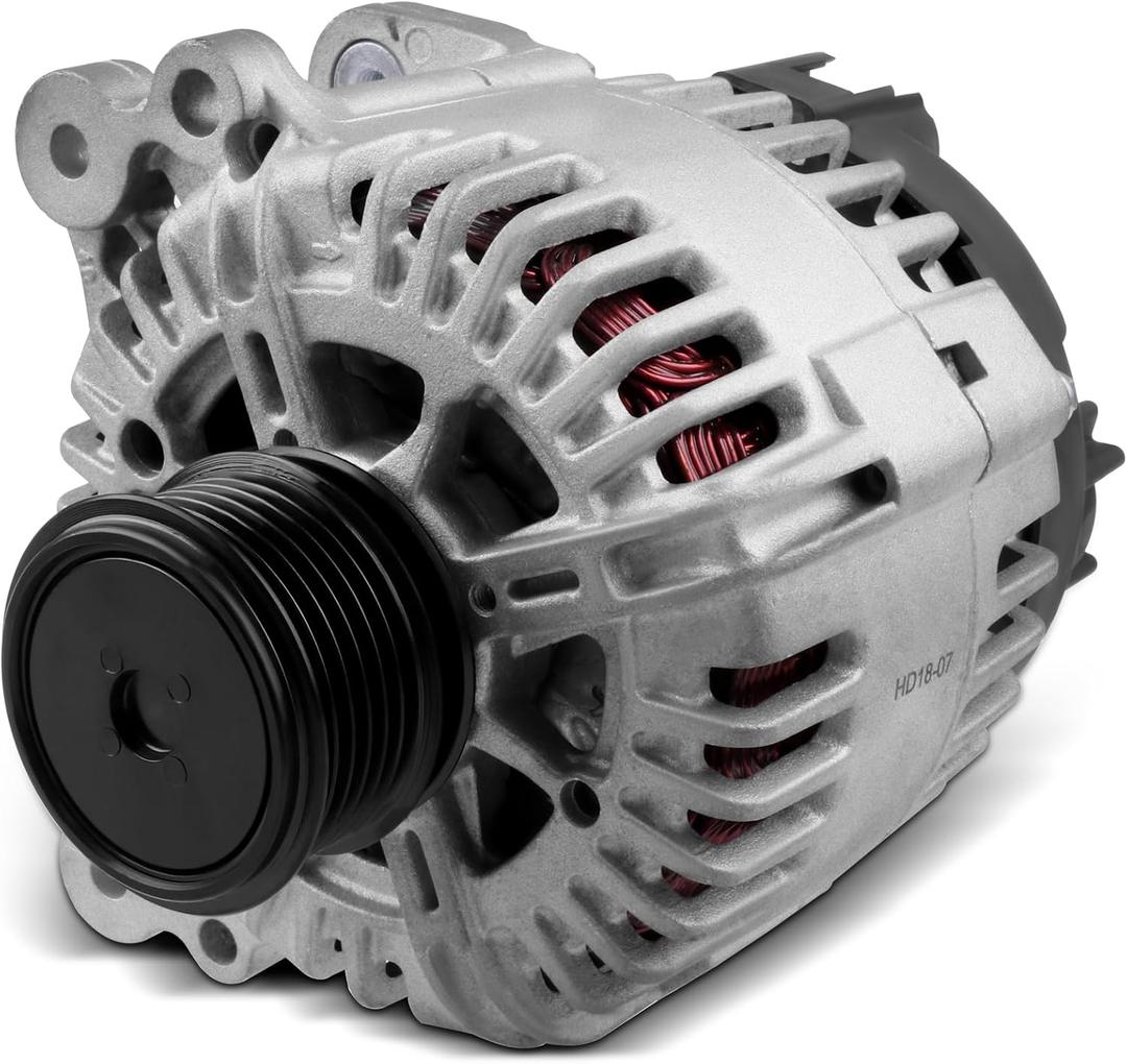 13853 AAN5178 Alternator Compatible for Volkswagen for TT 2000-2006 for Beetle 1999-2006 2010 for Jetta 99-05, 120Amp / 12 Volt New Alternator 113275, ABO0229