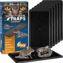 LULUCATCH Mouse Traps, 6 Pack Large Glue Traps Mouse Traps Indoor for Home, Pre-Baited Non-Toxic Bulk Glue Boards for Mice, Snakes, Rat, Lizard & Spiders, Pet Safe Pest Control (Black)