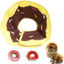 Soft Dog Cone, Lightweight Elizabethan Collar for Dogs, Adjustable Soft Cones for Dogs/Cats to Stop Licking After Surgery, Cute Donut Cone of Shame Alternatives for Pets (Medium)