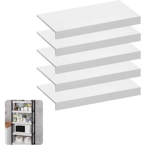 Wire Shelf Cover 24 X 12 Inch Wire Rack Cover Wood Shelf Covers for Pantry Shelving Closet Shelves Organization(White,5 Pack)