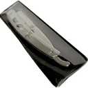 CS-102 Stainless Steel Professional Barber Straight Edge Razor with 100 Lord Single Edge Razor Blades (Silver Metal)