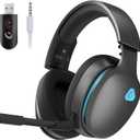 Gtheos 2.4GHz Wireless Gaming Headset for PS5, PS4 Fortnite & Call of Duty/FPS Gamers, PC, Nintendo Switch, 7.1 Surround Sound, Bluetooth 5.3 Gaming Headphones with ENC Mic, 40+Hr Battery - Space Gray