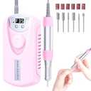 COYZU Electric Nail Drill Professional, 35000RPM Nail File Machine with Bits Set & Fast Cooling, Portable for Acrylic Gel Nail Polishing Removing, Manicure Pedicure at Salon & Home Use, Gift for Women