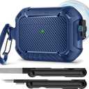 MOBOSI for AirPods Pro 3 Case, Compatible with AirPods Pro 3rd Generation Case Cover [Compatible with MagSafe] with Lock&Keychain&Cleaner Kit, Full Body Shockproof Protective Hard Shell (2025), Blue