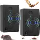 2026 Upgraded Bat Fortress Mini Repeller Indoor Deterrent Adjustable Ultrasonic Bat Repellent Devices Outdoor Battery Operated Bat Repeller, Friendly to Human & Pet (2Pack)