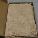 Hangable Bathroom Rugs, Absorbent Chenille Bath Mat Rug Set Non Slip, Soft Shaggy Bath Room Floor Mats for Bathroom,Machine Washable (Camel)