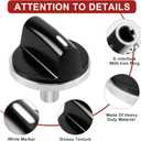 AMI PARTS 00650847 Knobs Cooktop Stove Knobs Fit for Bosch Stove Knob, Replace 00650847 650847 1999734 AH3480601 Range Oven Gas Stove Knob (5 pcs)