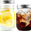 2-Pack 16oz Mason Jars with Airtight Lids - Regular Mouth Glass Canning Jars for Meal Prep, Overnight Oats, Preserving, Jam, Honey, Pickling | Ideal for Wedding Favors & Party Decor