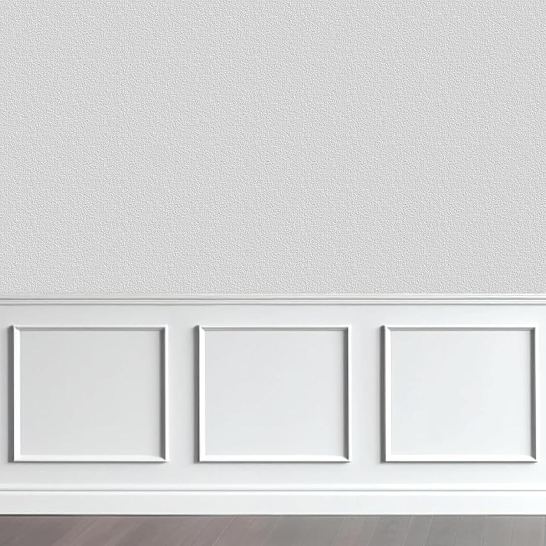 Hungbak 6 Set of 20" x 20" Pre-Cut Accent Wall Molding Trim Kit, Peel and Stick Premade Wainscoting Panels for Interior Decoration, Ready to Assemble Chair Rail Moulding