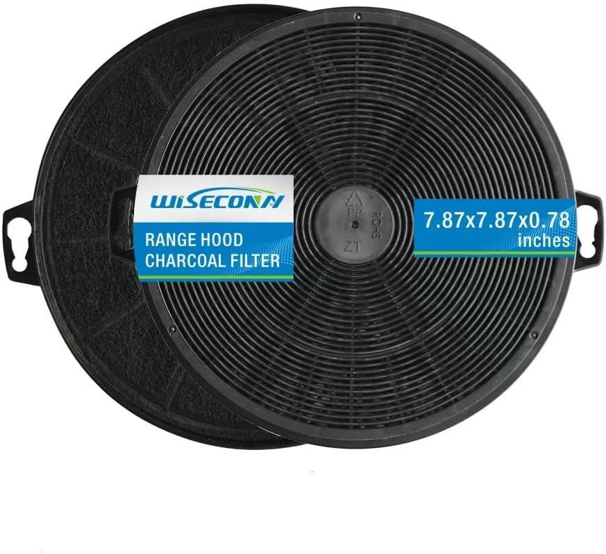 Carbon and Charcoal Filters for MCBON Range Hood Replacement IE71, IE71-BLACK, TE77, Size is 7.87"L x 7.87"W x 0.78"Th Inches RCF-05 (2)