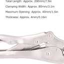 2Pcs Flat Locking Pliers, 8in Adjustable Locking Sheet Metal Clamps Steel Flat Head Vise Locking Grip Pliers Multifunctional