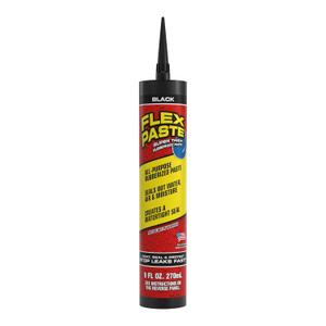 Flex Paste, Waterproof Paintable Putty, Spackle Sealant, Fill Gaps Cracks Holes - Block Out Water and Air - UV Resistant - Walls, Drywall, EPDM, Concrete, Roof, RV Repairs, Black, Cartridge Flex Paste, Waterproof Paintable Putty, Spackle Sealant, Fill Gaps Cracks Holes - Block Out Water and Air - UV Resistant - Walls, Drywall, EPDM, Concrete, Roof, RV Repairs, Black, Cartridge