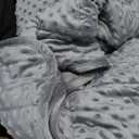 Huloo Sleep Weighted Blanket Twin 15lbs for Adult(48"78",Gray) Breathable Soft Minky Weighted Throw Blanket for All Season,Heavy Blanket with Premium Glass Beads