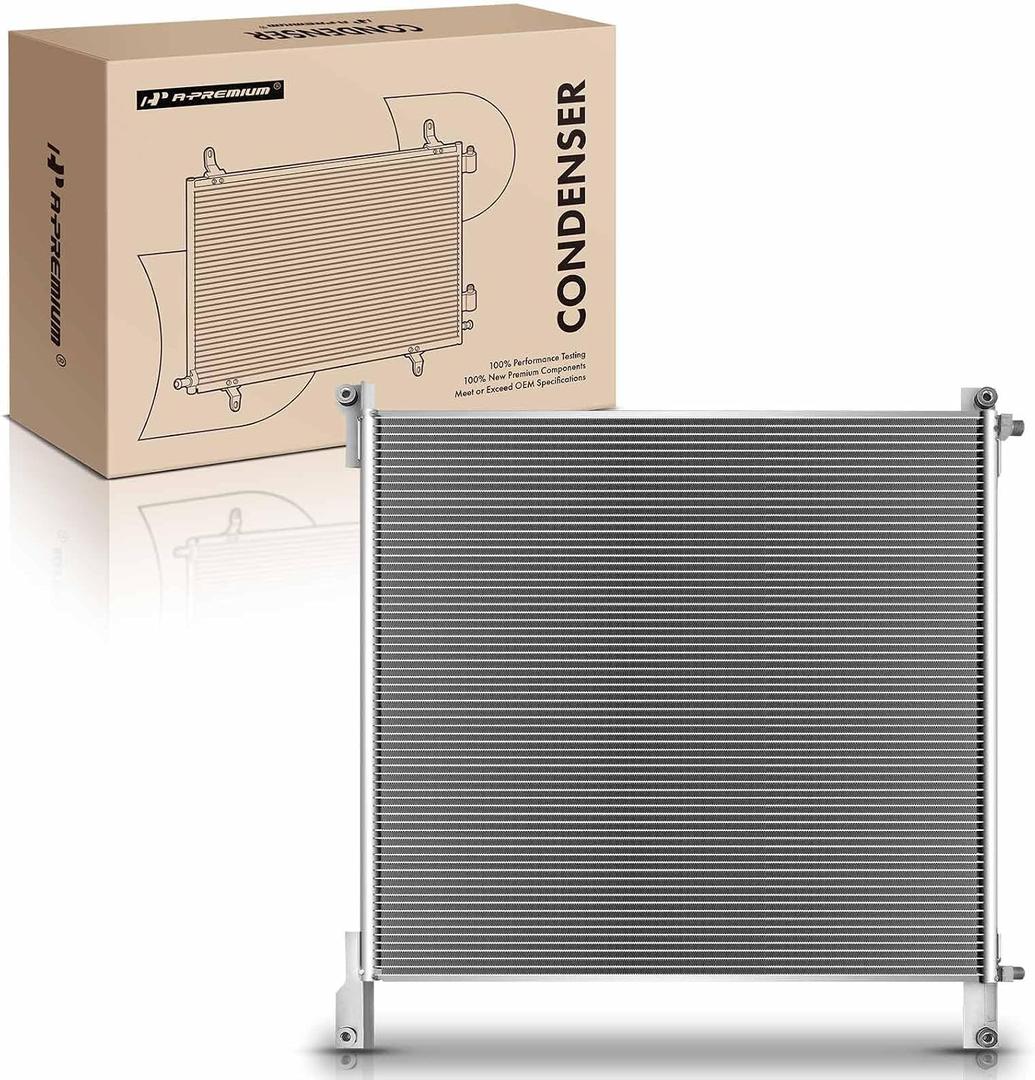A-Premium Air Conditioning A/C Condenser Compatible with Peterbilt 320, 330, 335, 357, 359, 377, 378, 379, 385, 387, 1989-2007, Replace# 1804015