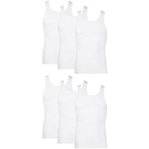 Hanes Men's, Moisture-Wicking Ribbed, Lightweight Cotton Tank Undershirts, Multi-6 Pack Size M