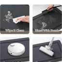 chakme Bathroom Mat Rugs 30x17, Ultra Thin Magic Mat Bath Rug Non Slip Bath Rugs Quick Dry Absorbent Bath Mats for Bathroom Floor, (Dark Grey, 30"x17") (1'5" x 2'6" (Rectangular))