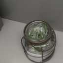 Vintage Glass Farmhouse Vase, Rustic Lantern Decor with Plants Lavenders Lights Vintage Style Vase for Home Decor Floral Arrangement Housewarming Hostess Gift