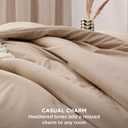 Bedsure Queen Comforter Set - Warm Sand Comforter Queen Size, Soft Bedding for All Seasons, Cationic Dyed Bedding Set, 3 Pieces, 1 Comforter (90"x90") and 2 Pillow Shams (20"x26"+2")
