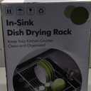 JASIWAY Dish Drying Rack in Sink, Expandable Stainless Steel Dish Drainers for Kitchen Counter, Dish Dryer Rack for Inside Sink, Over The Sink Dish Racks with Utensil Holder, Silver