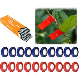20 Pcs Plant Tying Machine Tape, 100 Feet Long x 1/2 Inch Wide, with One Box Staples, for Vegetables Tying Tool,Garden Tape for Plants (Accessories)