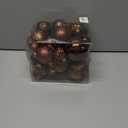 Christmas Ball Ornaments Brown Christmas Tree Decorations with Hang Rope-36pcs Shatterproof Christmas Ornaments Set with 6 Styles in 3 Sizes(Small Medium Large)