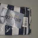 MASTERCANOPY Patio Umbrella 9 ft Replacement Canopy for 8 Ribs-Navy Blue&White Canopy Only