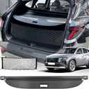 Cargo Cover for Hyundai Tucson 2024 2025 Accessories 2023 2022(Carbon Fiber Texture),Retractable Trunk Cover Organizer Security Shielding Shade Tonneau Cover for Hyundai Tucson Accessories
