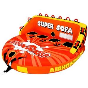 Airhowowaqsp Super Sofa Towable Tubes for Boating 1-4 Person,Tubes for Boats,Inflatable Pull Boats/Boat Tube/Water Tube,Front&Back Tow Points with Heavy-Duty Thick Nylon Cover for Water Sports
