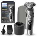 Philips Norelco Shaver Series 9000 Prestige Special Edition, Wet & Dry Electric Shaver, Lift/Cut & SenseIQ Technology, Nose & Precision Trimmer, Qi Pad, Cleaning Pod & Premium Case, SP9842/85 (Bright Chrome)