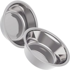 AVERYDAY 24oz Stainless Steel Dog Bowls Set, 2 Pack for Replacement Dogs Bowl Stand, 3 Cups Metal Dog Bowls, 6 Inch Small Medium Dogs Water Bowl for Raised Feeder with Opening 6.38-6.57''