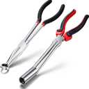 2 Pack Spark Plug Wire Removal Tool Kit Includes Spark Plug Boot Removal Tool and Pliers Pulling Tool,wire Puller Removal Tool Pliers(Black)