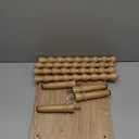 Small End Table, Couch Side Table with 2-Tier Storage Shelf, Wood Coffee Table for Bedroom, Living Room, Small Spaces (Rustic Walnut)