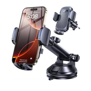 Romuto Phone Holders for Your Car Phone Holder Mount【Super Suction】Cell Phone Mount for Car Accessories for Women Men Windshield/Vent/Dash Truck Stand Desk Mount Clamp Holder for iPhone Samsung Camera