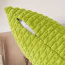 Kevin Textile Decorative Pillow Covers Set of 2 Striped Plush Corduroy Pillows Pillowcases Boho Home Decor Cushion Covers for Couch Sofa Bed Living Room 26x26 Inch, Spring Green