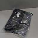 LalaLin Sexy 3/4 Sleeve Jumpsuit for Women V Neck High Waisted Long Wide Leg Pant Button Down Party Romper with Belt (Large)