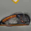 Orange Ninja 4-Stage Knife Sharpener & Serrated Knife Sharpener Repairs, Sharpens & Polishes Blades with Ergonomic Non-Slip Grip