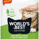 WORLD'S BEST CAT LITTER Comfort Care Unscented 15-Pounds - Natural Ingredients, Quick Clumping, Flushable, 99% Dust Free & Made in USA - Long-Lasting Odor Control & Easy Scooping