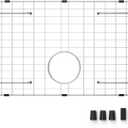 Sink Protector Grid 26-1/16" x 14-1/16", Rear Drain with Corner Radius 3-1/2", 304 Stainless Steel Material - Rear Drain