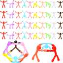 60 Pieces Fridge Magnets Humanoid Cute Men Colorful Refrigerator Magnetic Toys for Kids Translucent Magnetic Magnets for Adults Lockers, Fridge, Office, Whiteboard Decoration