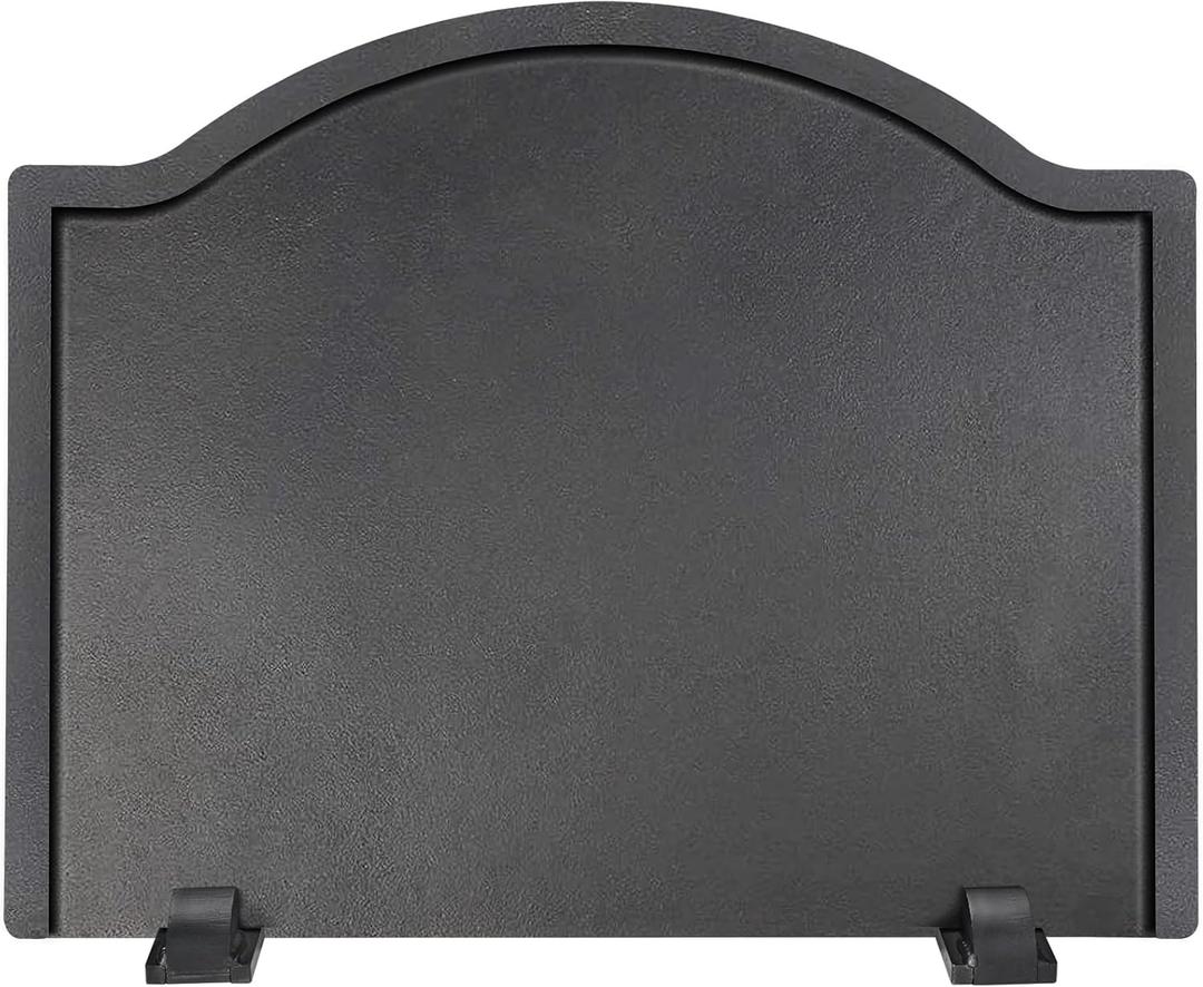 Firebacks for Fireplace-Iron Fireback with Feet, Fireplace Heat Reflector, Fireplace Back Plates, Heat-Resistant Material with Minimalist Look for Wall Protection (22.5inch)