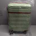 YAMTION Luggage Sets 6 Piece,Hardside 20In Suitcase with Spinner Wheels,TSA Lock,Carry On Suitcase Travel Essentials for Personal Items,Green