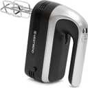 West Bend Hand Mixer Plus with Immersion Blender Attachment, 6 Speed Options with Ergonomic Handle and Snap-On Storage Case, 250-Watts, Black