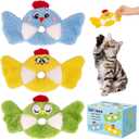 Retro Shaw Cat Toys, Bird Cat Toy with Catnip & Silvervine - Interactive Realistic Kitten Toy with Crinkle Sound for Indoor Cats, Satisfies Natural Hunting Instincts