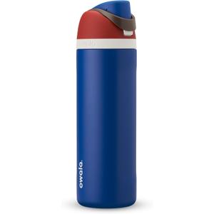 Owala Marvel FreeSip Insulated Stainless Steel Water Bottle with Straw for Sports and Travel, BPA-Free Sports Water Bottle, 24 oz, Captain America