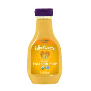 Wholesome Sweeteners 7.7-Ounce Organic Light Corn Syrup, Non GMO, Gluten Free & Vegan, for Baking and Glazing, 1 Pack (EXP 07/15/27)