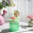 Gardenia Small Humidifier for Plant, Cool Mist Mini Humidifiers for Bedroom, Desk Personal Humidifiers with Diffuser for Indoor Office Car, Portable Humidifier for Travel - Green 260ml